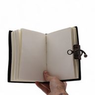 Bedruckte Notizbücher aus Leder (7x5 Zoll) – Stop Doom Scrolling – 200 Seiten, Normalpapier