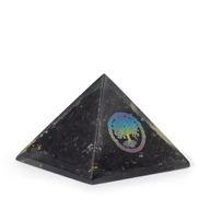 Kleine Organitpyramiden 5,5 x 4,5 cm – Lebensbaum – Schwarze Turmalinsplitter