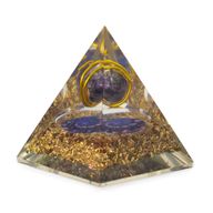 Med Orgonit-Pyramiden 7x6cm - Umwickelter Amethyst - Kupferchips