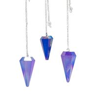 Sechsseitiges Pendel – Aurora Kristallblau – 4 cm