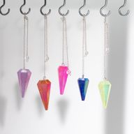 Sechsseitiges Pendel – Aurora Crysta Angel Weiß – 4 cm