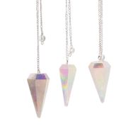 Sechsseitiges Pendel – Aurora Crysta Angel Weiß – 4 cm