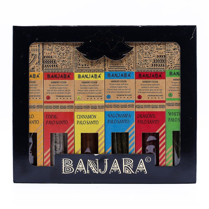 Banjara Palo Santo Smudge-Stäbchen – Set aus 6 Packungen