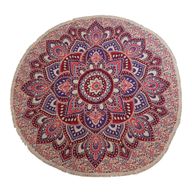 Großes rundes Mandala-Kunstwerk (180 cm) – Rosa & Lila
