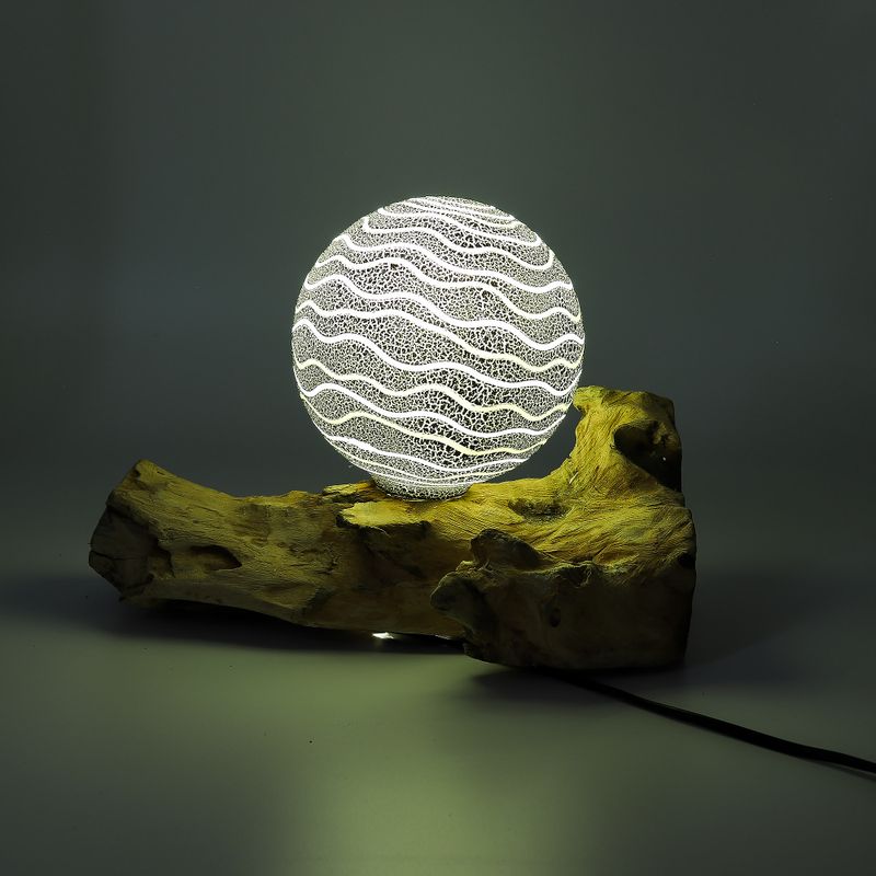 Drift Glow Lampe Grauer Luna Schirm