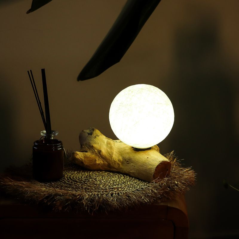 Drift Glow Lampe, Baumwoll-Luna-Elfenbein-Lampenschirm