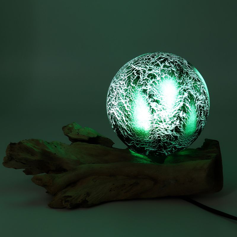 Drift Glow Lampe, smaragdgrüner Crackle-Lampenschirm