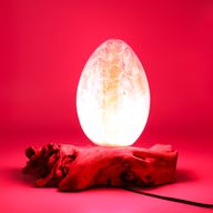 DriftGlow Lampe Knistern-Feuer-Ei-Schirm - Orange