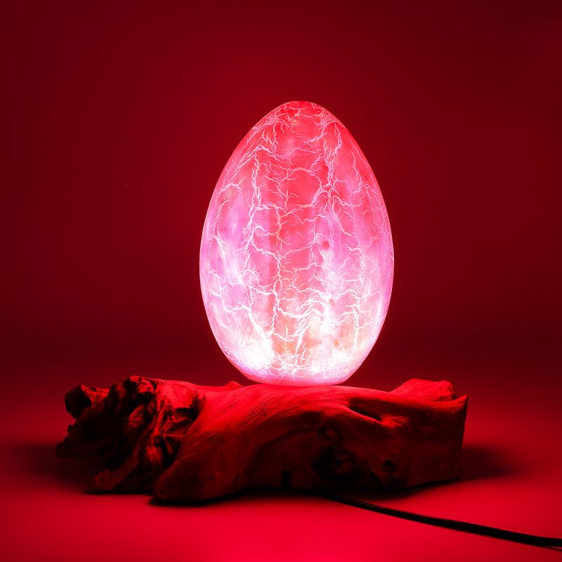 DriftGlow Lampe Knistern-Feuer-Ei-Schirm - Orange