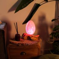 DriftGlow Lampe Knistern-Feuer-Ei-Schirm - Orange