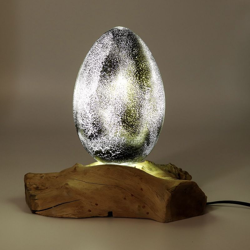 Drift Glow Lampenschirm mit Crackle-Lava-Ei-Effekt – Grau