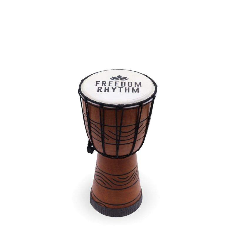 Kleine Profi-Djembe-Trommel - Freedom Rhythm (hoch) - Klein 30 cm (Durchmesser 15 cm)