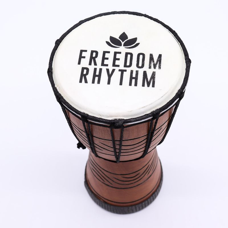 Kleine Profi-Djembe-Trommel - Freedom Rhythm (hoch) - Klein 30 cm (Durchmesser 15 cm)