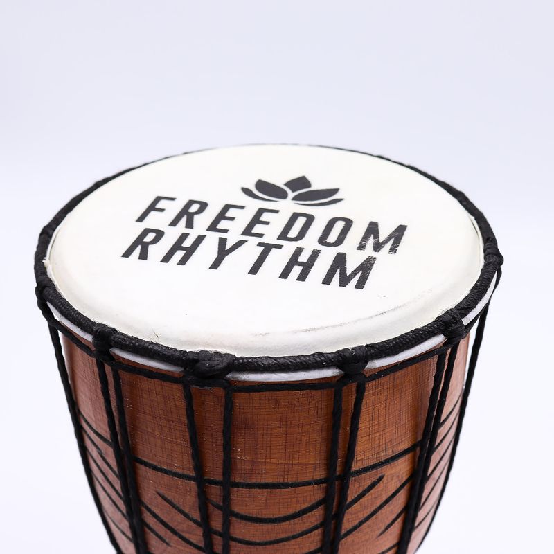 Kleine Profi-Djembe-Trommel - Freedom Rhythm (hoch) - Klein 30 cm (Durchmesser 15 cm)
