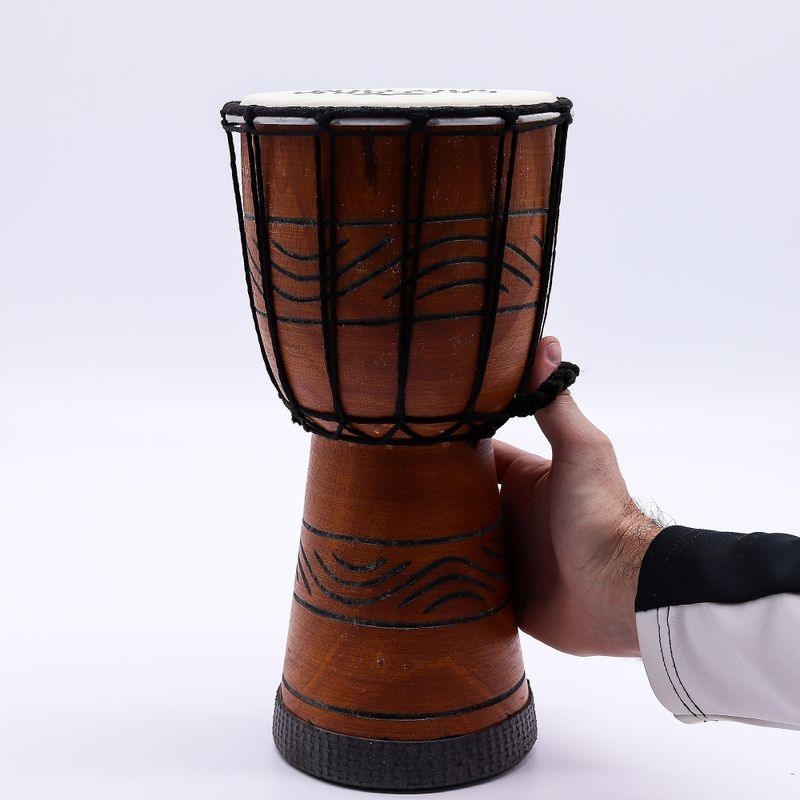 Kleine Profi-Djembe-Trommel - Freedom Rhythm (hoch) - Klein 30 cm (Durchmesser 15 cm)