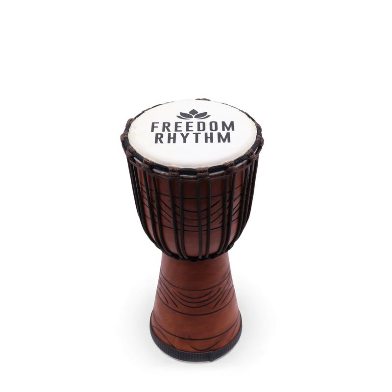 Medium Pro Djembe-Trommel -Freiheitsrhythmus (hoch) - 40 cm (18 cm Durchmesser)