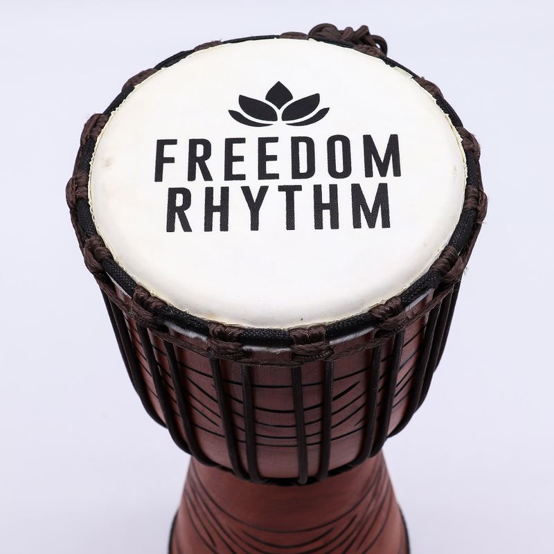 Medium Pro Djembe-Trommel -Freiheitsrhythmus (hoch) - 40 cm (18 cm Durchmesser)