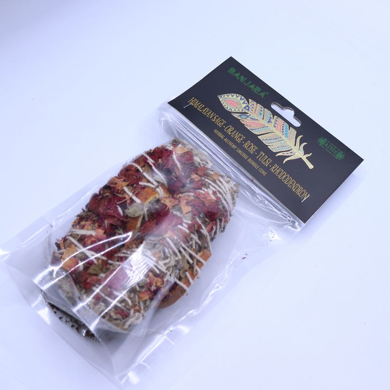 Banjara Räucherstäbchen – Himalaya-Salbei, Orange, Rose, Tulsi, Rhododendron