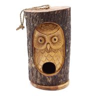 Baumstammgesicht – Vogelhaus – Weise Eule