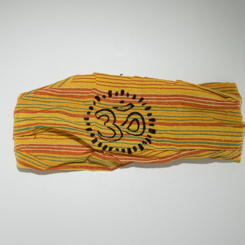 Nomad Sari – Hippie-Stirnband – Blockdruck, verschiedene Designs – (56 x 25 cm), Einheitsgröße