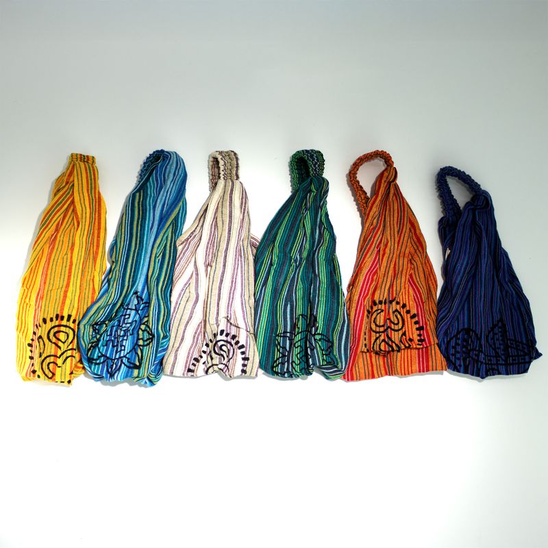 Nomad Sari – Hippie-Stirnband – Blockdruck, verschiedene Designs – (56 x 25 cm), Einheitsgröße