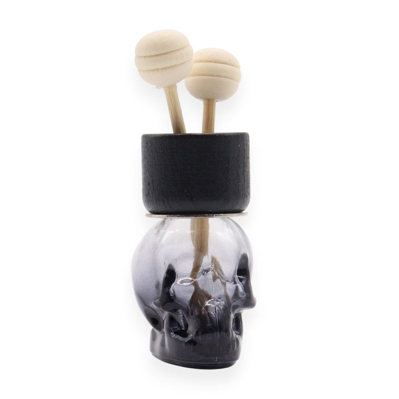 Schwarz – Flaschen zur Befestigung am Autodiffusor – 8 ml – (3 verschiedene Designs x 4)