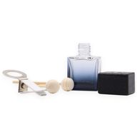 Schwarz – Flaschen zur Befestigung am Autodiffusor – 8 ml – (3 verschiedene Designs x 4)