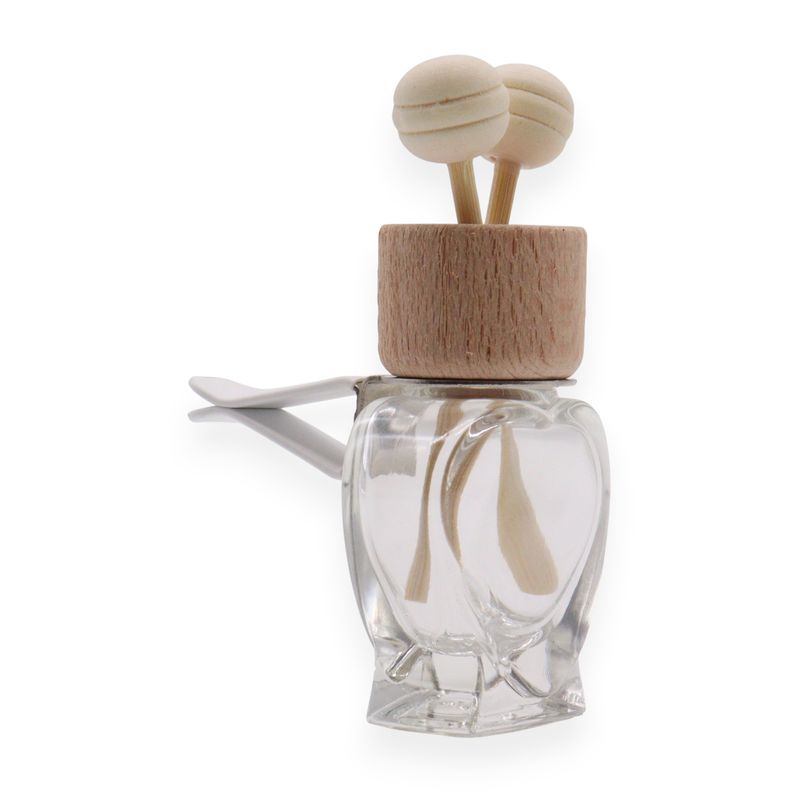 Transparente Flaschen zur Befestigung am Autodiffusor-Lüftungsschlitz – 8 ml – (3 verschiedene Designs x 4)