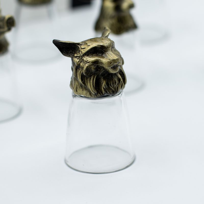 Bottom Up Schnapsgläser (25 ml) – Wald & mystische Kreaturen – Antikbronze