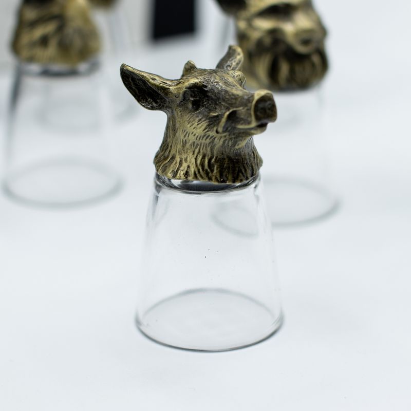 Bottom Up Schnapsgläser (25 ml) – Wald & mystische Kreaturen – Antikbronze