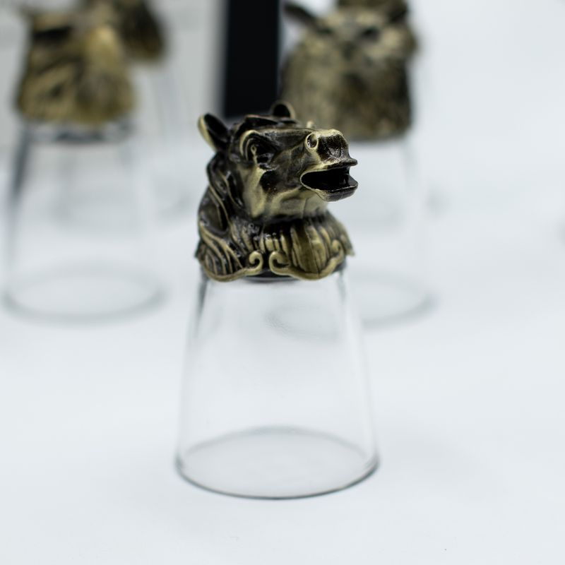 Bottom Up Schnapsgläser (25 ml) – Wald & mystische Kreaturen – Antikbronze