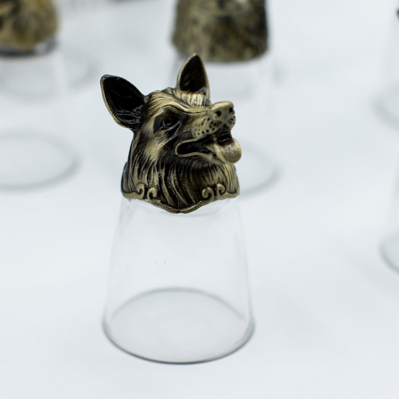Bottom Up Schnapsgläser (25 ml) – Wald & mystische Kreaturen – Antikbronze