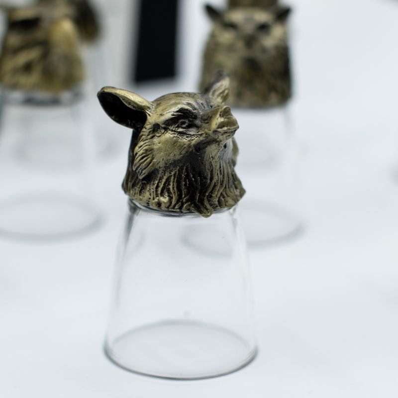 Bottom Up Schnapsgläser (25 ml) – Wald & mystische Kreaturen – Antikbronze