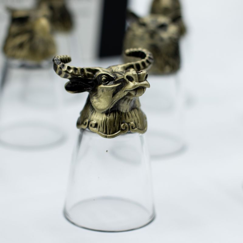 Bottom Up Schnapsgläser (25 ml) – Wald & mystische Kreaturen – Antikbronze