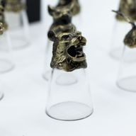 Bottom Up Schnapsgläser (25 ml) – Chinesische Tierkreiszeichen – Antikbronze