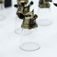 Bottom Up Schnapsgläser (25 ml) – Chinesische Tierkreiszeichen – Antikbronze