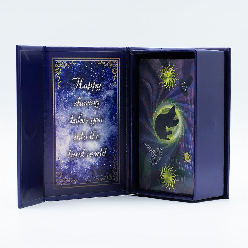 Tarotkarten-Set aus lila Folie – Hexen-Tarot – mit Begleitheft