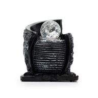 Tischbrunnen – 15 x 13 x 20 cm – Wassertopf & Kristallkugel