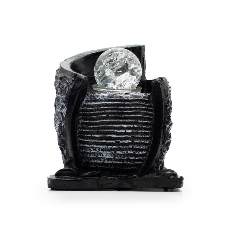 Tischbrunnen – 15 x 13 x 20 cm – Wassertopf & Kristallkugel