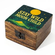 Kleine emaillierte Schachtel – Bleib wild, Mondkind
