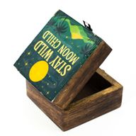 Kleine emaillierte Schachtel – Bleib wild, Mondkind