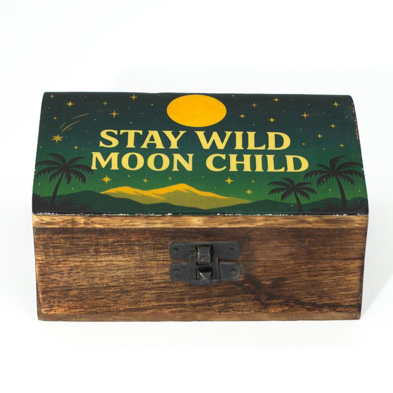 Mittlere emaillierte Schachtel – Stay Wild Moon Child