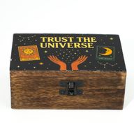 Mittlere emaillierte Schachtel – Vertraue dem Universum