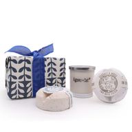 Geschenkbox – Velvety Moon (Kerze) + Windermere & Citrus (Badebombe)