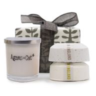 Geschenkbox – Velvety Moon (Kerze) + Windermere & Citrus (Badebombe)