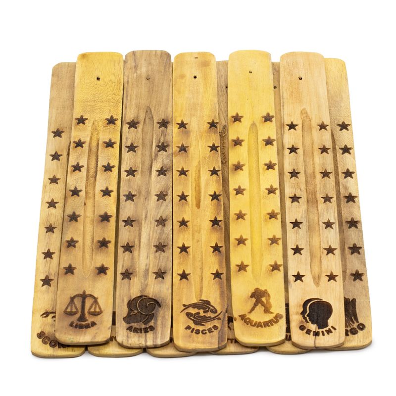 Räucherstäbchenhalter aus Mangoholz – Zodiac Designs
