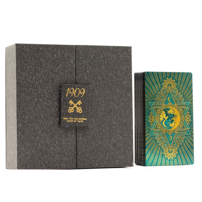 Tarotkarten-Geschenkset in Gold- und Türkisfolie – mit Begleitheft