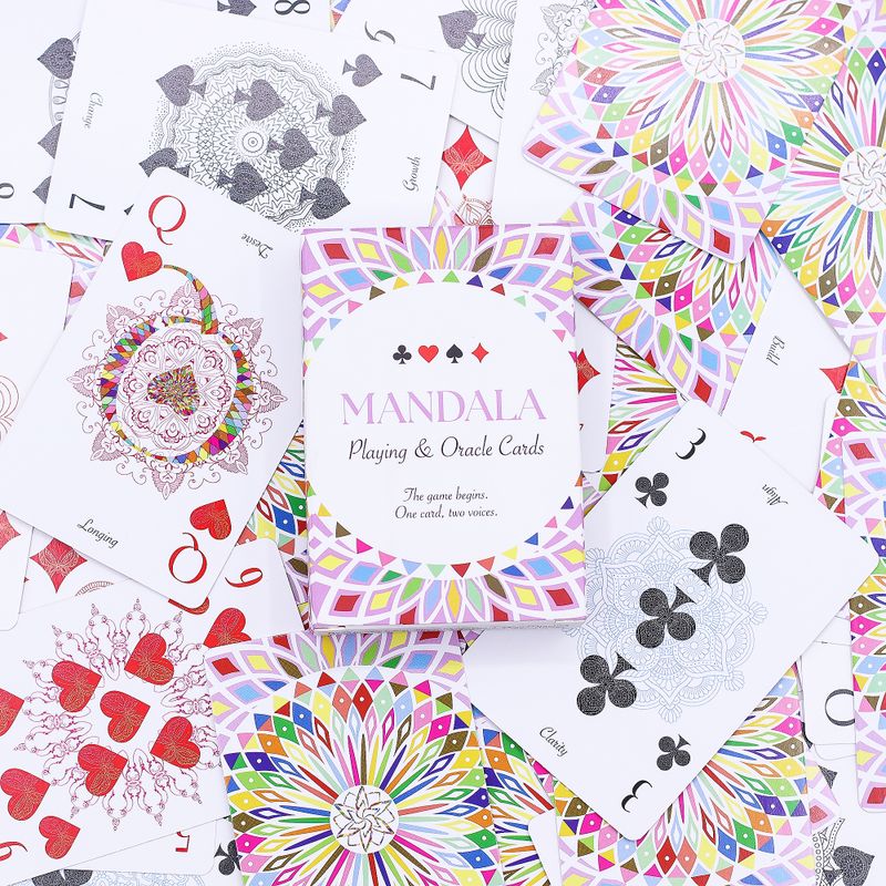 Mandala-Spiel- und Orakelkarten – Kaleidoskop-Symmetrie