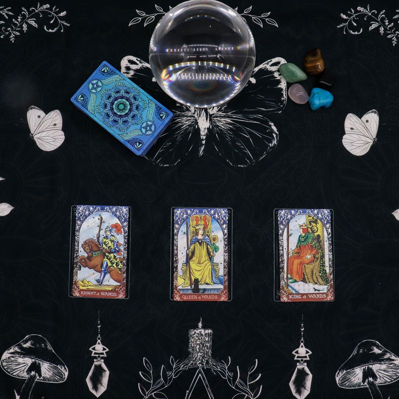 Tarot-Lesetuch - Alte Hexe (75 x 75 cm)