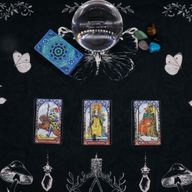 Tarot-Lesetuch - Alte Hexe (75 x 75 cm)